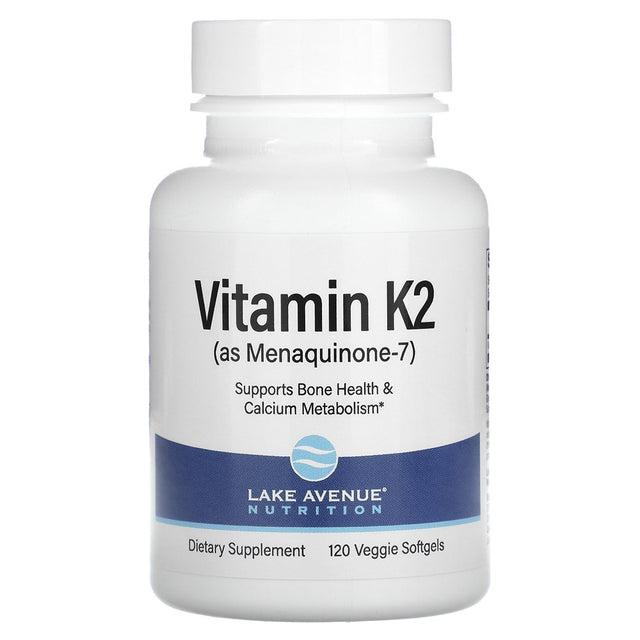 Lake Avenue Nutrition, Vitamin K2 (As Menaquinone-7), 50 Mcg, 120 Veggie Softgels