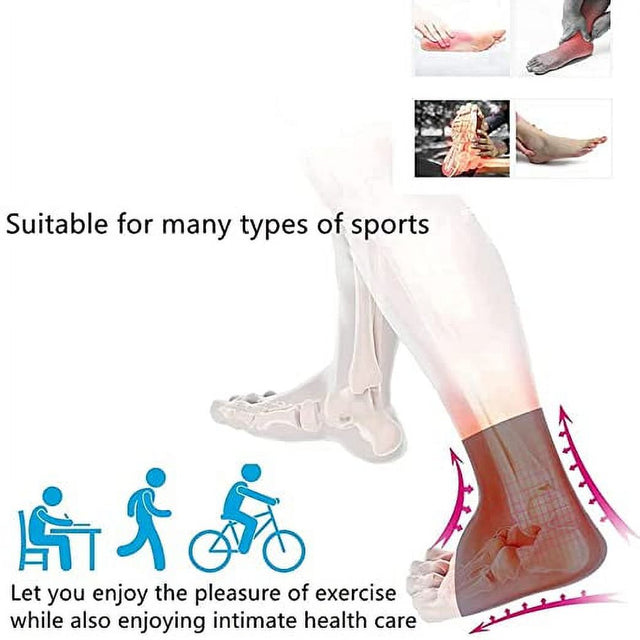 Joefnel Ankle Compression Sleeve for Women & Men, Ankle Brace Support, Neuropathy Sockswhitel/Xl