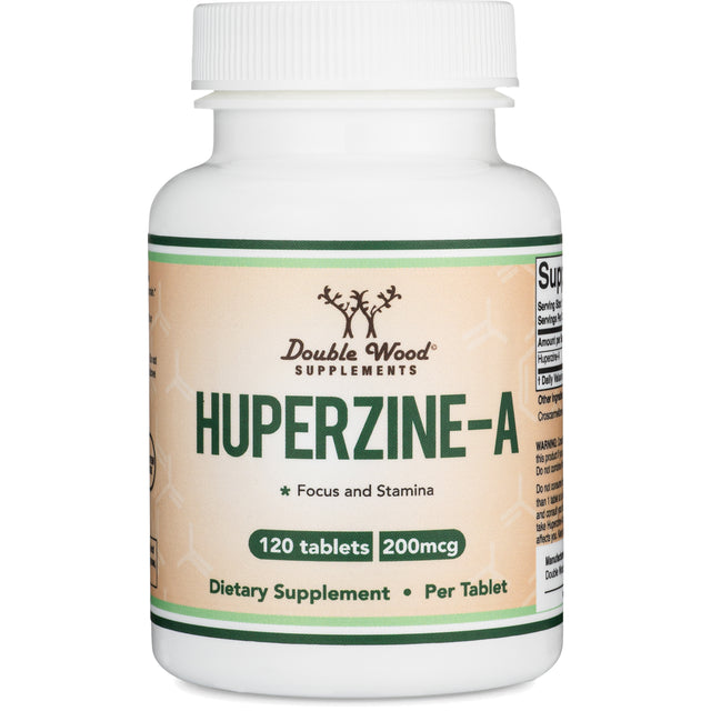 Huperzine a 200Mcg (Third Party Tested) Made in the USA, 120 Tablets by Double Wood Supplements (L-Huperzine A)