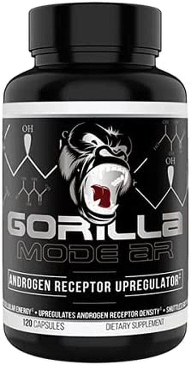 Gorilla Mode AR Carnitine 750Mg Capsules – Androgen Receptor Upregulator/Boosts Cellular Energy, Upregulates Androgen Receptor Density/Shuttles Fatty Acids (120 Capsules)