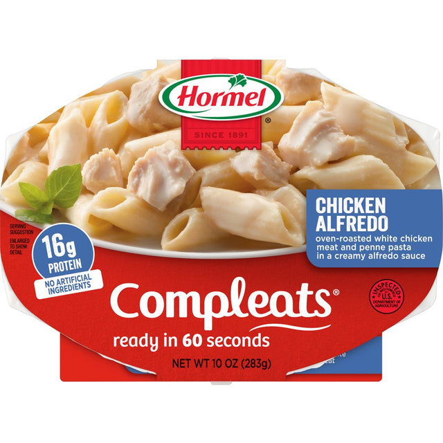 HORMEL COMPLEATS Chicken Alfredo, Shelf Stable, 10 Oz Plastic Tray