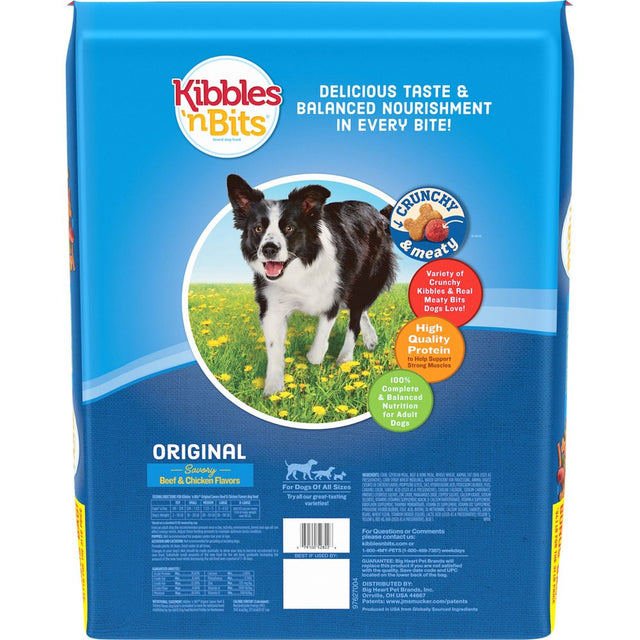 Kibbles 'N Bits Original Savory Beef & Chicken Flavors Dry Dog Food, Bonus Bag, 34.1-Pound