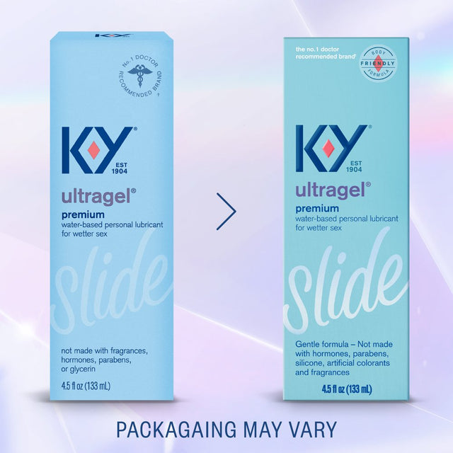 K-Y Ultragel Lube, Personal Lubricant, Water-Based Formula, Safe to Use with Silicone Toys, for Men, Women and Couples, 4.5 FL OZ