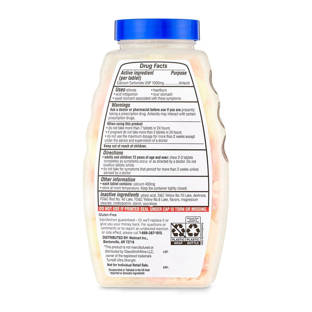 Equate Ultra Strength Antacid Tablets, Tropical Fruit, Twin Pack, 160 Count