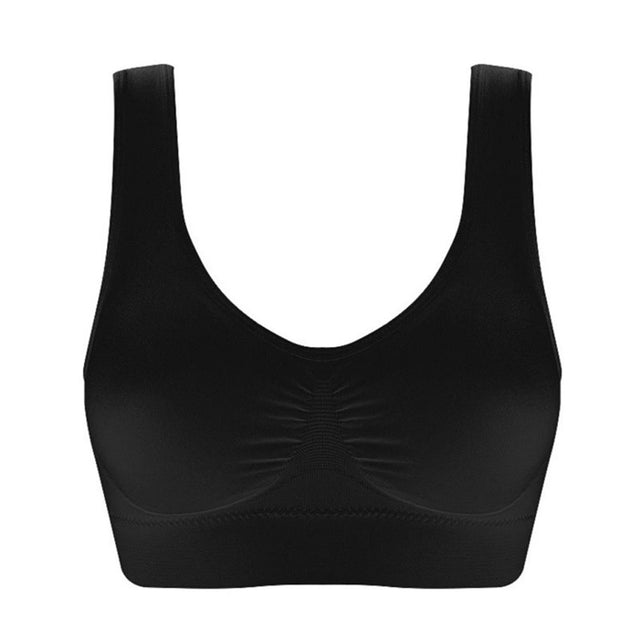 Inkach Women Pure Color plus Size Ultra-Thin Large Bra Sports Bra Full Bra Cup Tops
