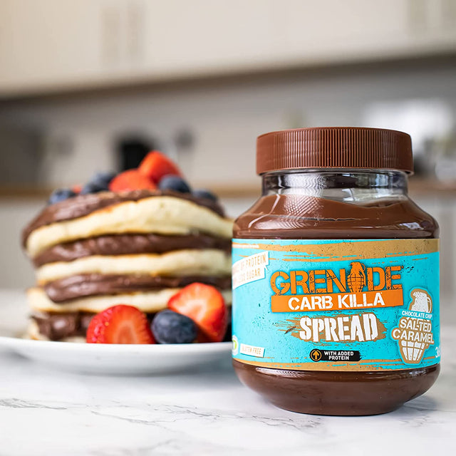Grenade Carb Killa Protein Chocolate Spread, High Protein Low Sugar, Gluten Free No Stir, Chocolate Chip Salted Caramel, 12.7Oz