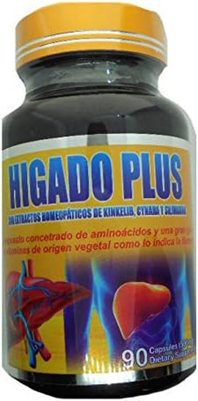 Higado plus Con Extractos Homeopáticos De Kinkelib, Cynaba Y Silimarina 90 Capsules
