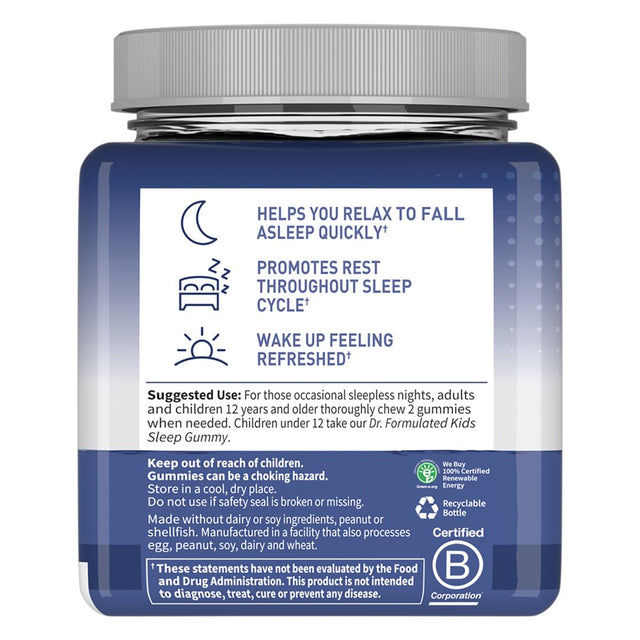 Garden of Life Dr. Formulated Adult Sleep Gummies | Melatonin Free Supplement | 60Ct