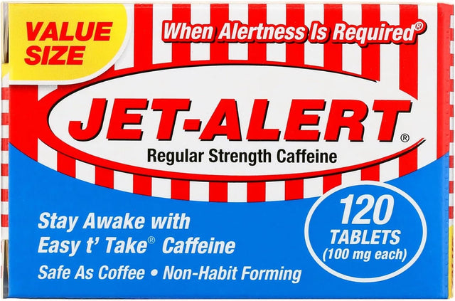 Jet-Alert 100 MG Each Caffeine Tab 120 Count (Pack of 4)