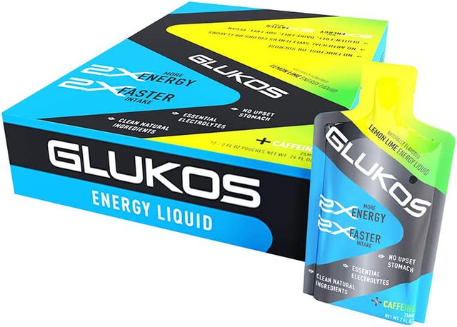 Glukos Energy Liquid Gel 2Oz Packets, 12 Count Tray