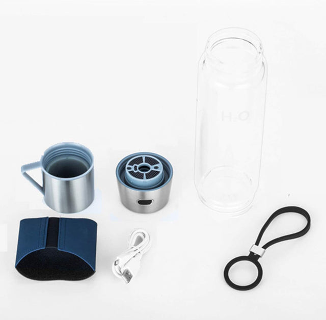 High Concentration Hydrogen-Rich Water Cup SPE Ion Membrane Alkaline Water Purifier Micro-Electrolysis Water Glass 550Ml