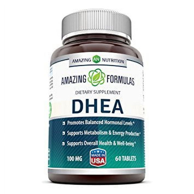 Amazing Nutrition DHEA Supplement, 100Mg, 60 Tablets