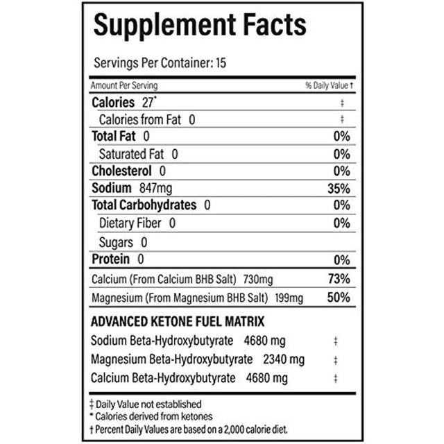 Ketond Advanced Ketone Supplement — Best Ketone Weight Loss Supplement — Citrus Mango (15 Servings)