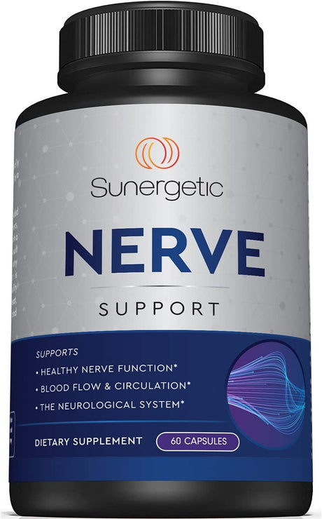Premium Nerve Support Supplement β with Alpha Lipoic Acid (ALA) 600 Mg, Acetyl-L-Carnitine (ALC) & Benfotiamine - Nerve Support Formula for Healthy Circulation, Feet, Hands & Toes - 60 Capsules