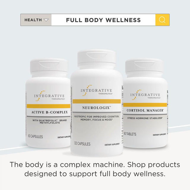 Integrative Therapeutics – Neurologix – Nootropic* – Supports Concentration, Focus, Cognitive Function* - Non-Stimulant with Neumentix Spearmint Extract, Citicoline, Saffron, B6-28 Capsules