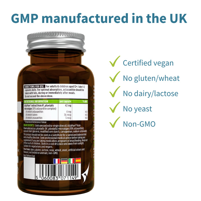 Igennus Astaxanthin Complex, 42Mg Astapure Delivering 4Mg Astaxanthin, 90 Vegan Capsules