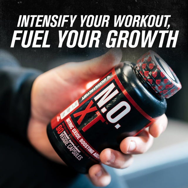 Jacked Factory Muscle Builder Supplement Stack - Build-Xt Muscle Builder & N.O. XT Nitric Oxide Boosting Agent for Dual Muscle Building Support (30 Day Supply)