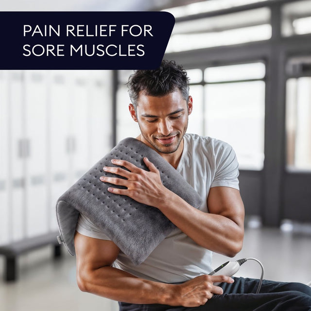 Geniani XL π
ππ/πππ Heating Pad for Back Pain & Cramps Relief - Heat Pad for Neck, Shoulders, and Muscle Pain with Auto Shut off (12"Γ24", Navy Gray)