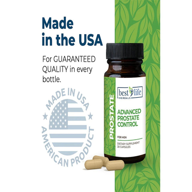 Advanced Prostate Control Supplement with Saw Palmetto for Men Experiencing Enlarged Prostate, Frequent Urination, Overactive Bladder-2 Bottles