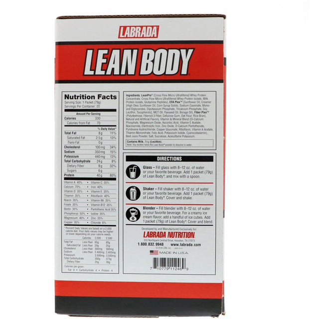 Lean Body Strawberry, 20Ct