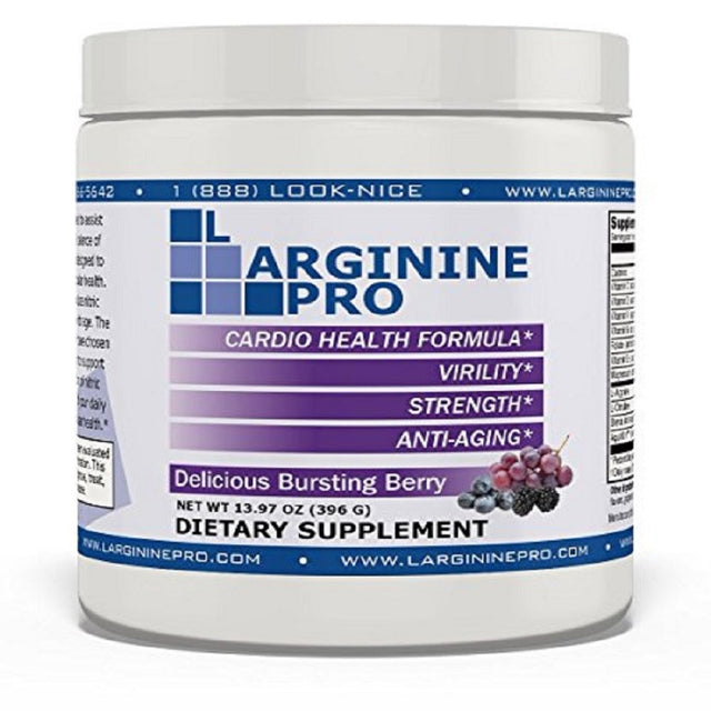 L-ARGININE PRO Powder Jars - 5500Mg L-Arginine, 1100Mg L-Citrulline Cardio Health (Grapeberry, 1 Jar)