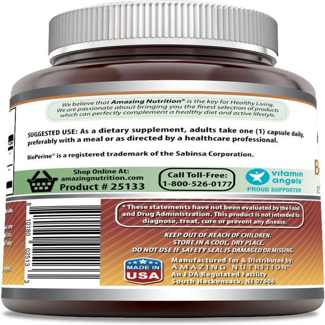 Amazing Formulas Boswellia Extract with Bioperine 600Mg 120 Capsules Supplement