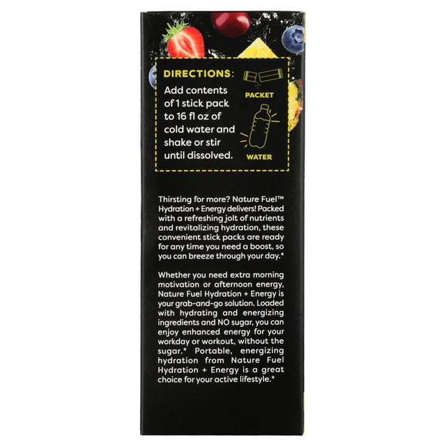 Healthy Delights, Nature Fuel Hydration + Energy, Fruit Punch, 18 Stick Packs