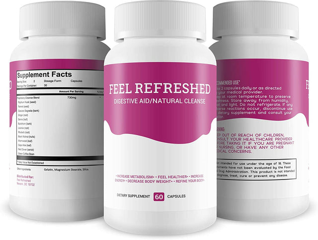 Feel Refreshed- Digestive Aid Natural Cleanse- Increase Metabolism- Feel Healthier- Refine Your Body