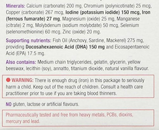 Jamieson PRENATAL Complete Multivitamin with DHA Supplement 60 Softgels