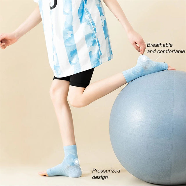 Laidan-4Pair Neuropathy Socks Compression Sleeve for Ankle Swelling Pain Relief Sprain Support Women Men-Purple,S