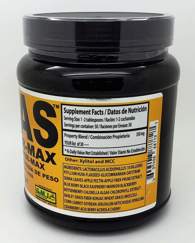 30 Fibras Detox Super-Max 400 Gram Dietary Supplement