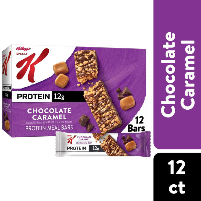 Kellogg'S Special K Chocolate Caramel Chewy Protein Meal Bars, Ready-To-Eat, 19 Oz, 12 Count