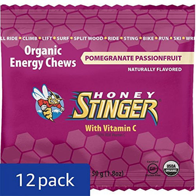 Honey Stinger Organic Energy Chews, Orange, 12 Ct