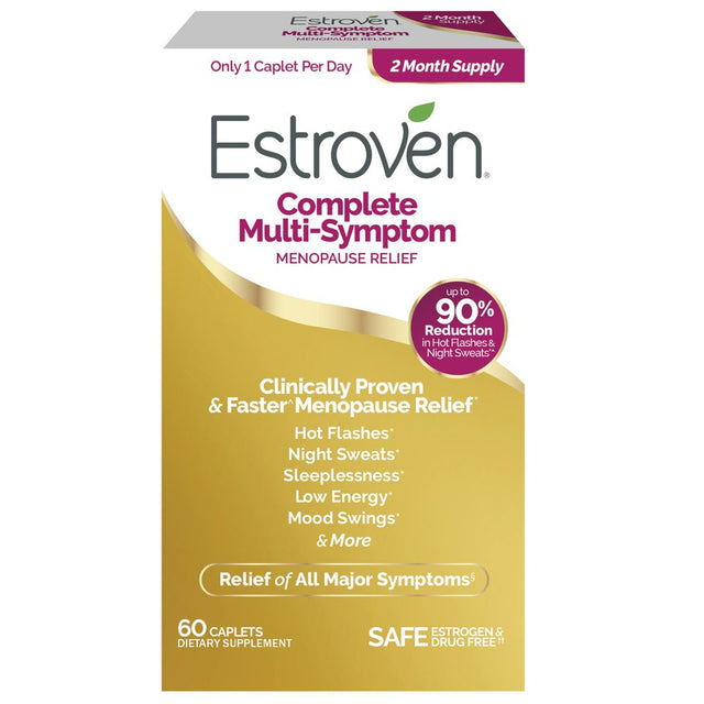 Estroven Complete Multi-Symptom Menopause Relief Caplets, 60 Count
