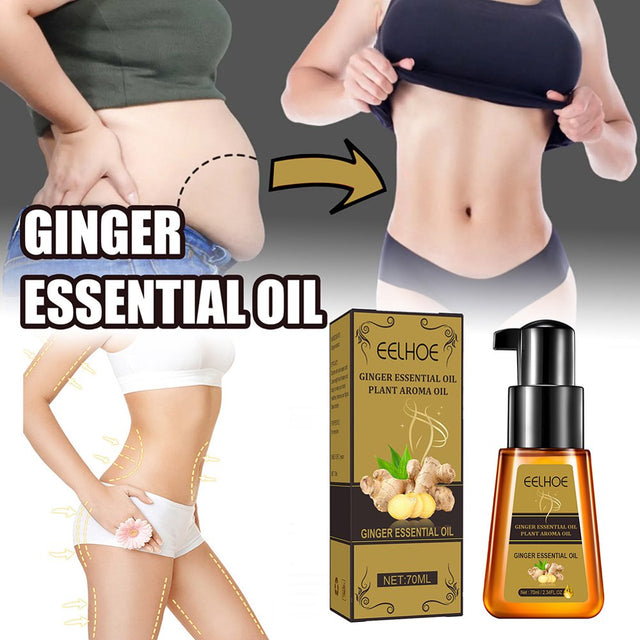 Ginger Essential Oil for Swelling and Pain Relief, Belly off Massage Oil, Ginger Oil Massage Liquid