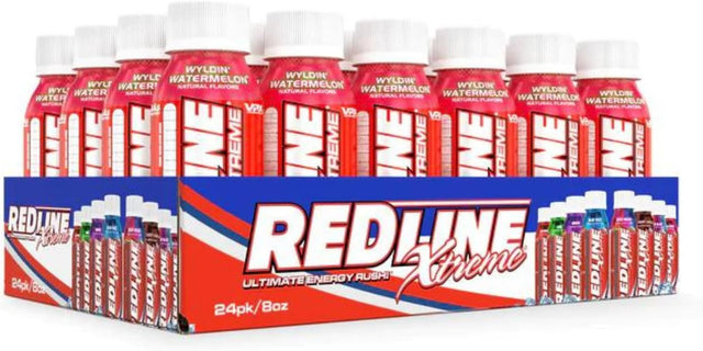 Redline Xtreme, Watermelon, 8 Ounce Bottles, 24 Count