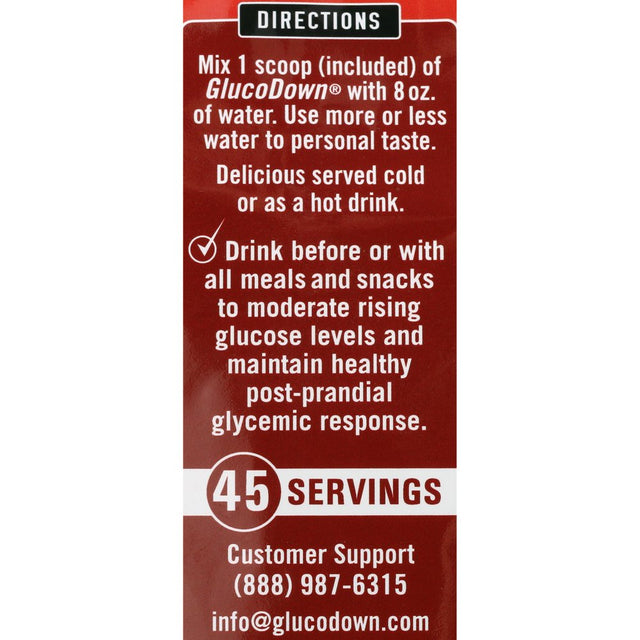 Glucodown, Maintains Healthy Blood Sugar, Delicious Cherry, 45-Servings.