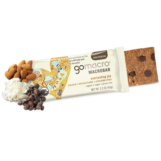Gomacro Macrobar Organic Vegan Protein Bars + Macrobar Mini Organic Vegan Snack Bars