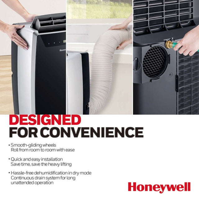 Honeywell Portable Air Conditioner W Heat Pump, Dehumidifier & Fan, Cools & Heats Rooms up to 700 Sq. Ft. W Remote & Advanced LED Display, MN4HFS9