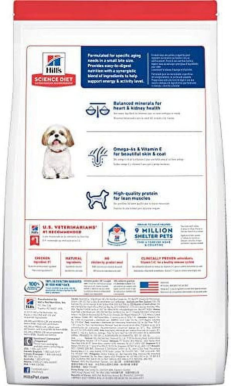 Hill'S Science Diet Dry Dog Food, Adult 7+ for Senior Dogs, Small Bites, Chicken Meal, Barley & Brown Rice Recipe, 5 Lb Bag