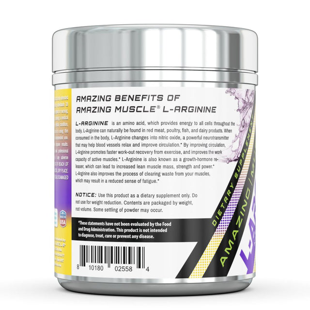 Amazing Muscle L-Arginine (Unflavored) - 1 Lb