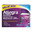 Allegra Adult 24 Hour Non-Drowsy Antihistamine Allergy Relief Medicine 180Mg Gelcaps 60Ct
