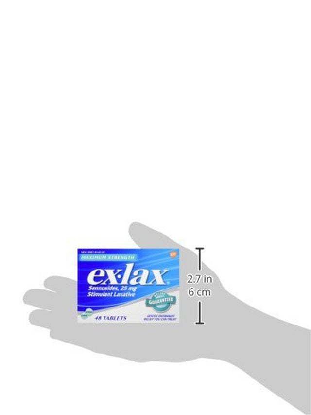 Ex-Lax Maximum Strength Stomach Relief Laxative Pills, 48Ct