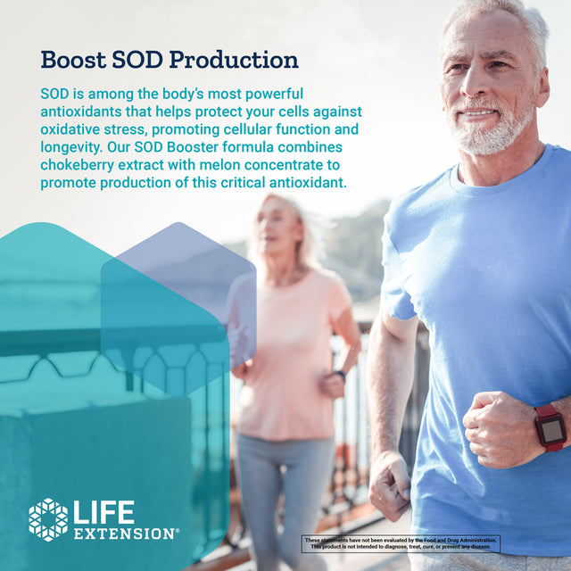 Life Extension SOD Booster - Helps Protect against Cellular Stress, SOD Production Support, Antioxidant Supplement - Gluten-Free, Non-Gmo - 30 Vegetarian Capsules