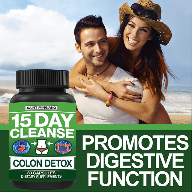 15 Day Cleanse | Colon Detox with Natural Laxative for Constipation & Bloating. 30 Pills to Detoxify & Boost Energy | Extra-Strength Senna Leaf Supplements | Strong for Some People.