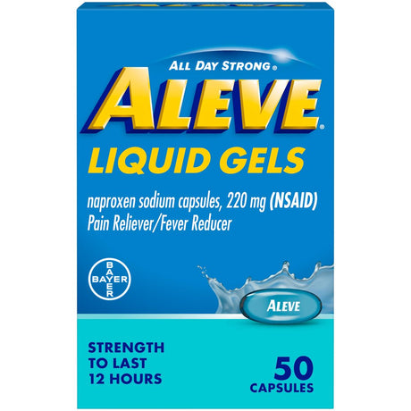 Aleve Liquid Gels Naproxen Sodium Pain Reliever, 50 Count