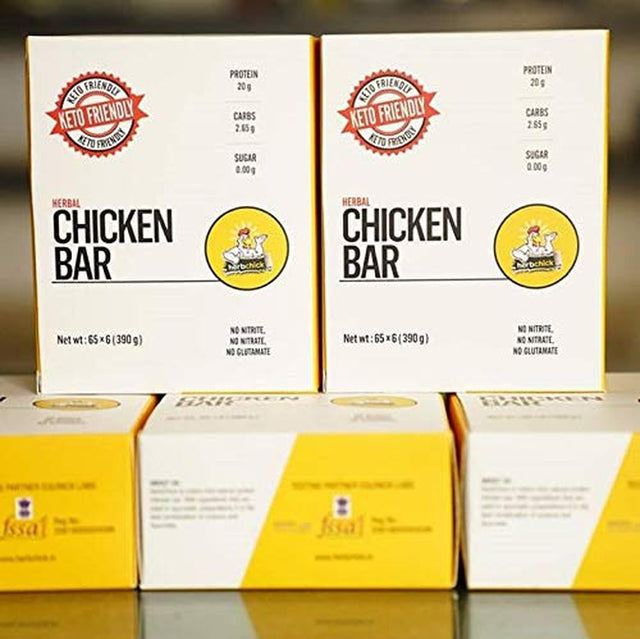 Herbchick 20 Grams Chicken Protein Bars (6 X 65 Gms Each)