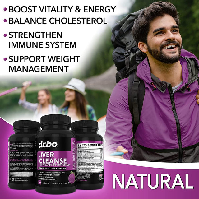 Kidney, Liver & Colon Cleanse Detox Support Supplement - Natural Bowel Cleanser Pills for Intestinal Bloating & Daily Constipation Relief - Help Bladder Control, Urinary Tract & Gallbladder Health