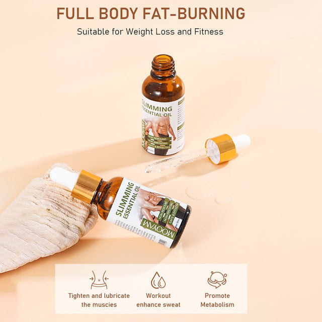 Kokovifyves Beauty & Personal Care Abdominal Massage Essential Oil Fitness Exercise Sweating Fever Fat Burning Fat Burst Milk Essential Oil（30Ml）