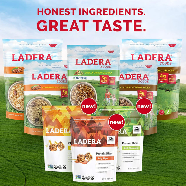 Ladera Protein Bites | Apple Cinnamon Protein Bites | Coated with Dried Apples, Ground Cinnamon to Bring Out the Iconic Flavor | Great Taste | High Protein Bite | 12G Protein | 8 Oz' for ASIN